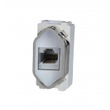 Módulo RJ45 (Internet) - Novara Branco Cromado